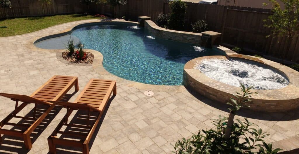 Tomball swimming pool in Carnahan Landscaping's